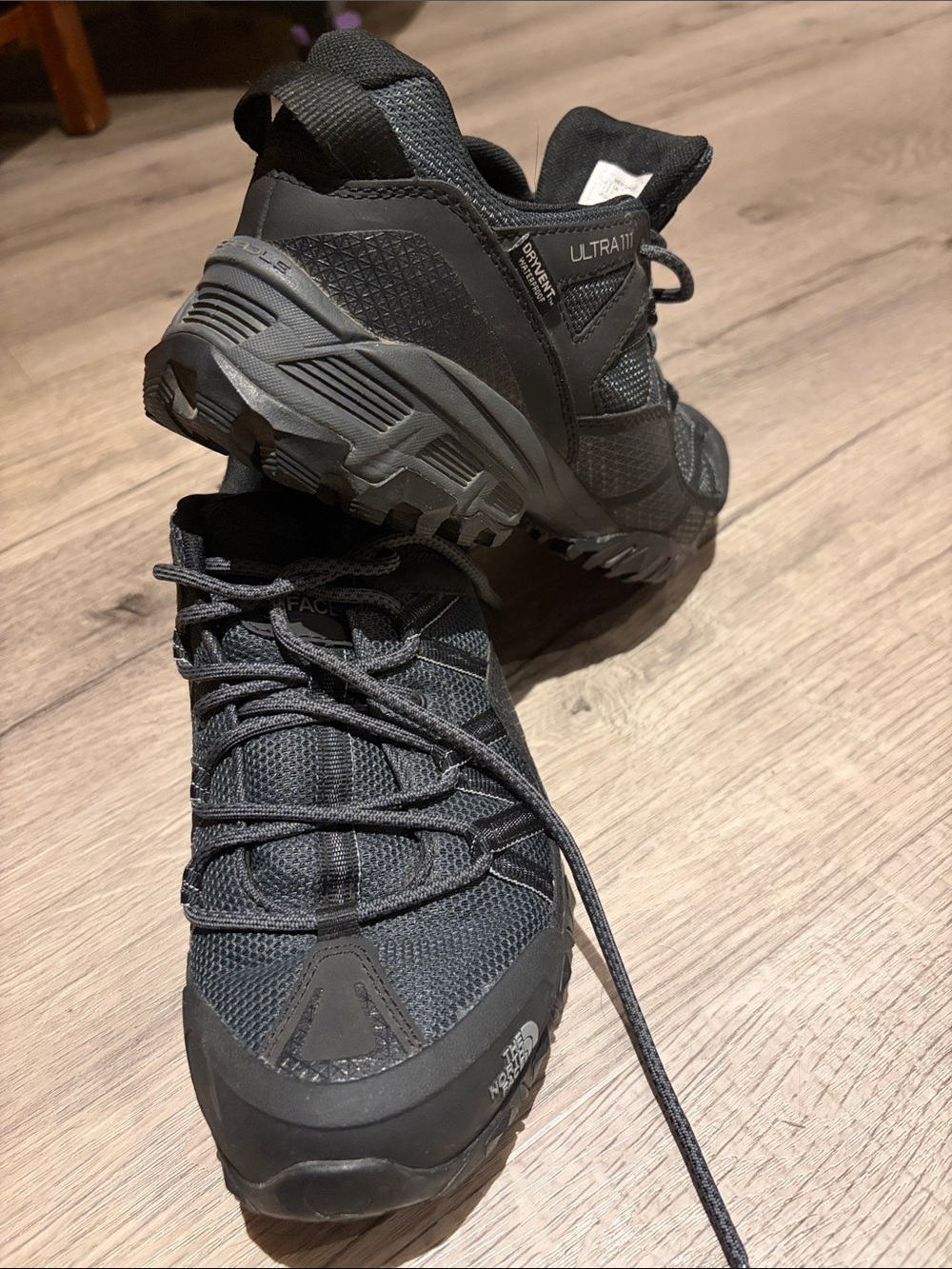 The North Face EUC Men's Ultra 111 Black Hiking Shoes - Picture 5 of 7